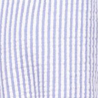 MICHAEL KORS Womens Blue Gathered Ties At Side Striped Short Sleeve V Neck Wear To Work Faux Wrap Top
