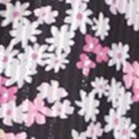 MICHAEL KORS Womens Black Ruffled Cinched Waist Floral Sleeveless V Neck Blouse