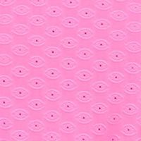 MICHAEL KORS Womens Pink Eyelet Smocked Elastic Cuffs Long Sleeve Scoop Neck Top