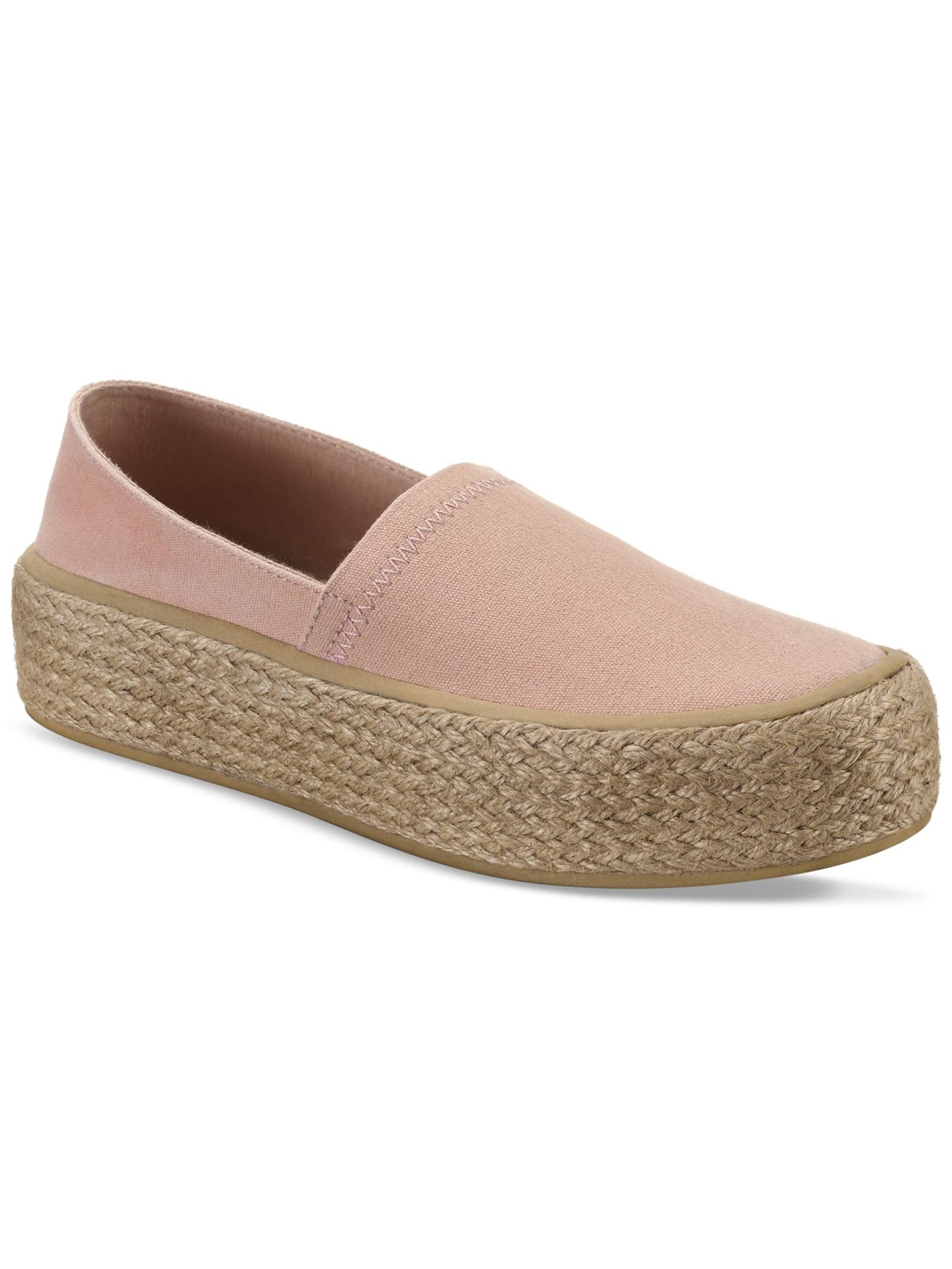 SUN STONE Womens Pink Padded Sorenn Round Toe Platform Slip On Espadrille Shoes 9 M