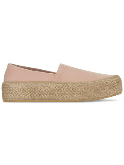 SUN STONE Womens Pink Padded Sorenn Round Toe Platform Slip On Espadrille Shoes 8 M