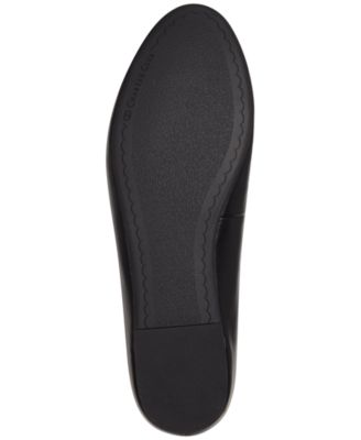 CHARTER CLUB Womens Black Bow Accent Padded Kaii Round Toe Slip On Ballet Flats M