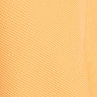 BETSEY JOHNSON Womens Orange Smocked Ribbed Faux Snap Front Elbow Sleeve Scoop Neck Midi Wear To Work Sheath Dress