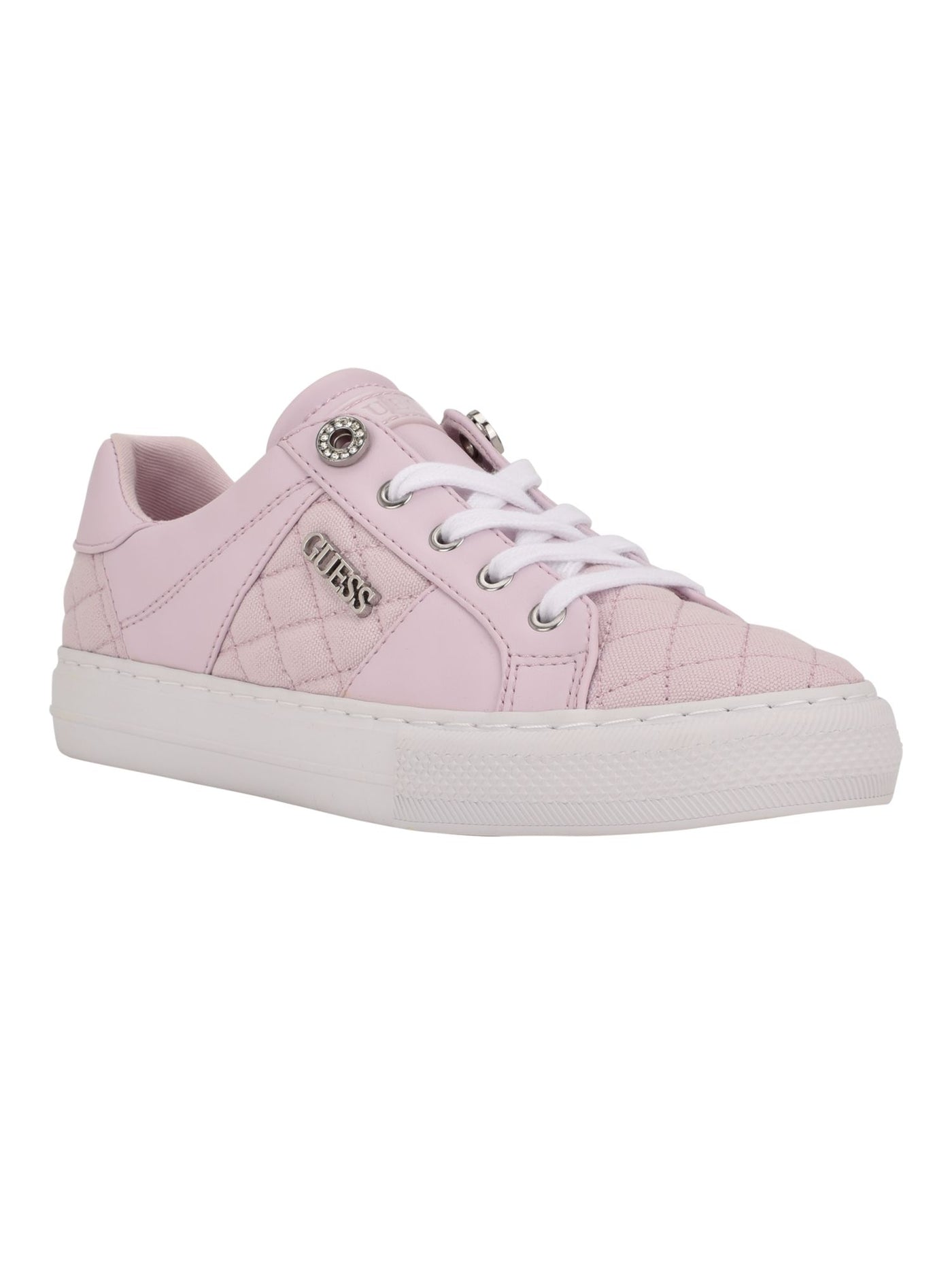 GUESS Womens Pink Comfort Loven Round Toe Lace-Up Sneakers Shoes 9.5 M