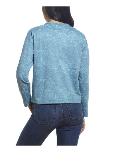 WEATHERPROOF VINTAGE Womens Blue Pocketed Casual Boyfriend Fit French Terr Sweatshirt XS