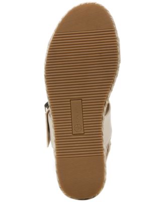 GIANI BERNINI Womens Beige 1-1/2" Espadrille Platform Cushioned Adjustable Ankle Strap Jerammie Round Toe Wedge Buckle Slingback Sandal M