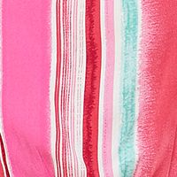 BEBOP Womens Pink Ruffled Smocked Tie Shoulder Keyhole Back Striped Sleeveless Scoop Neck Shorts Romper