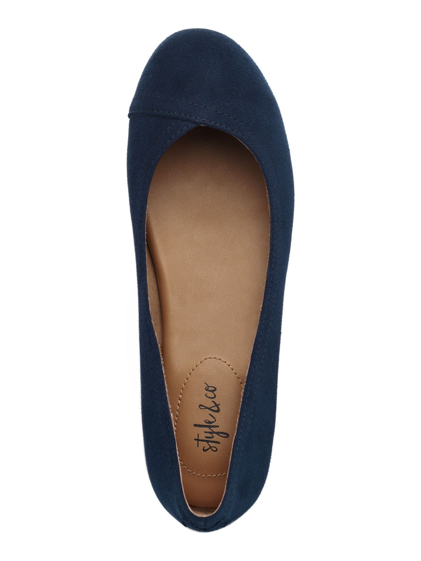 STYLE & COMPANY Womens Navy Padded Lydiaa Round Toe Slip On Ballet Flats 11 M