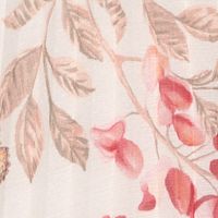 KENSIE DRESSES Womens Pink Pleated Zippered Elastic Waist Puff Sleeves Floral Elbow Sleeve V Neck Maxi Fit + Flare Dress