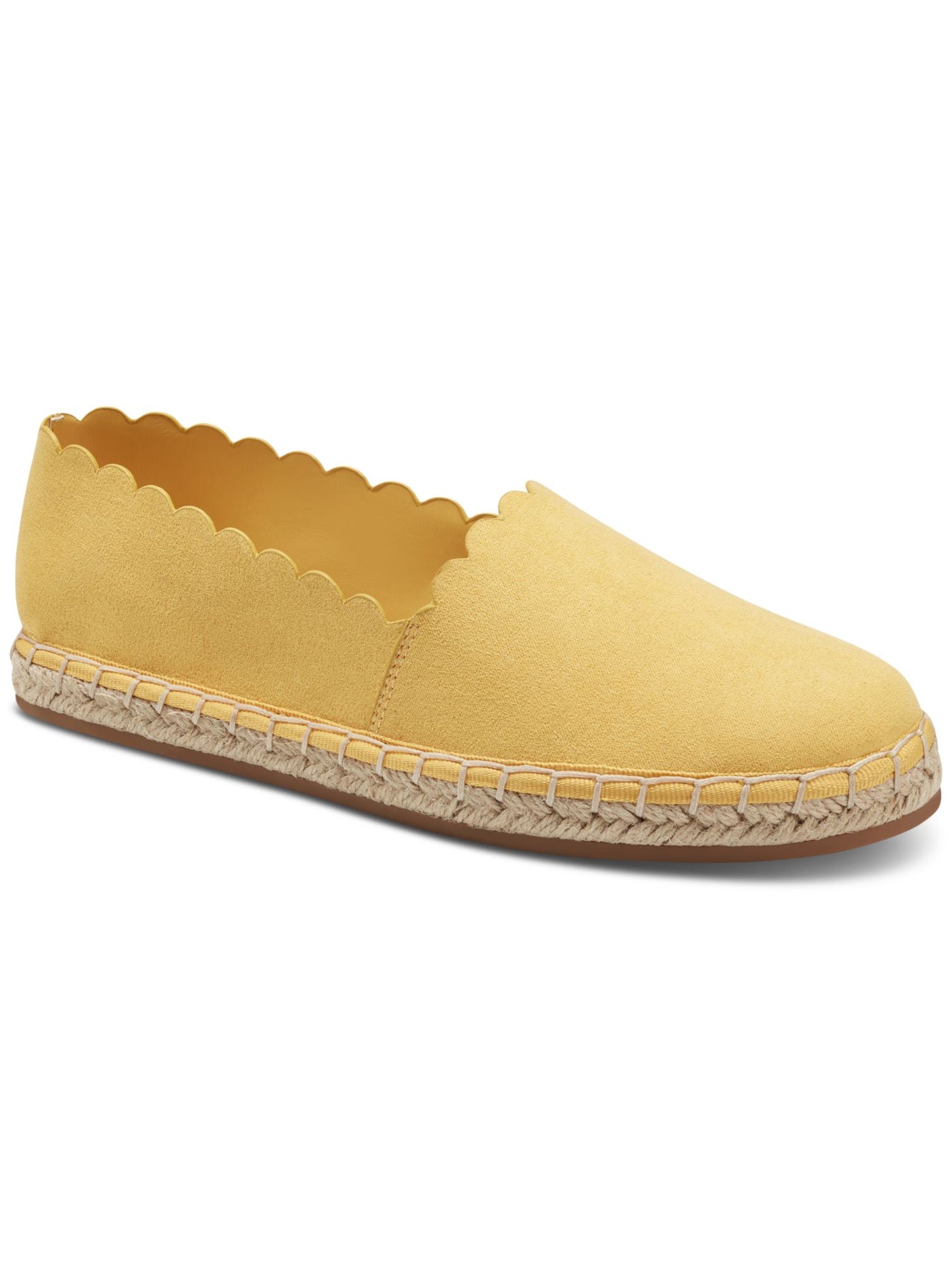 CHARTER CLUB Womens Yellow Padded Scalloped Goring Joliee Round Toe Slip On Espadrille Shoes 7 M