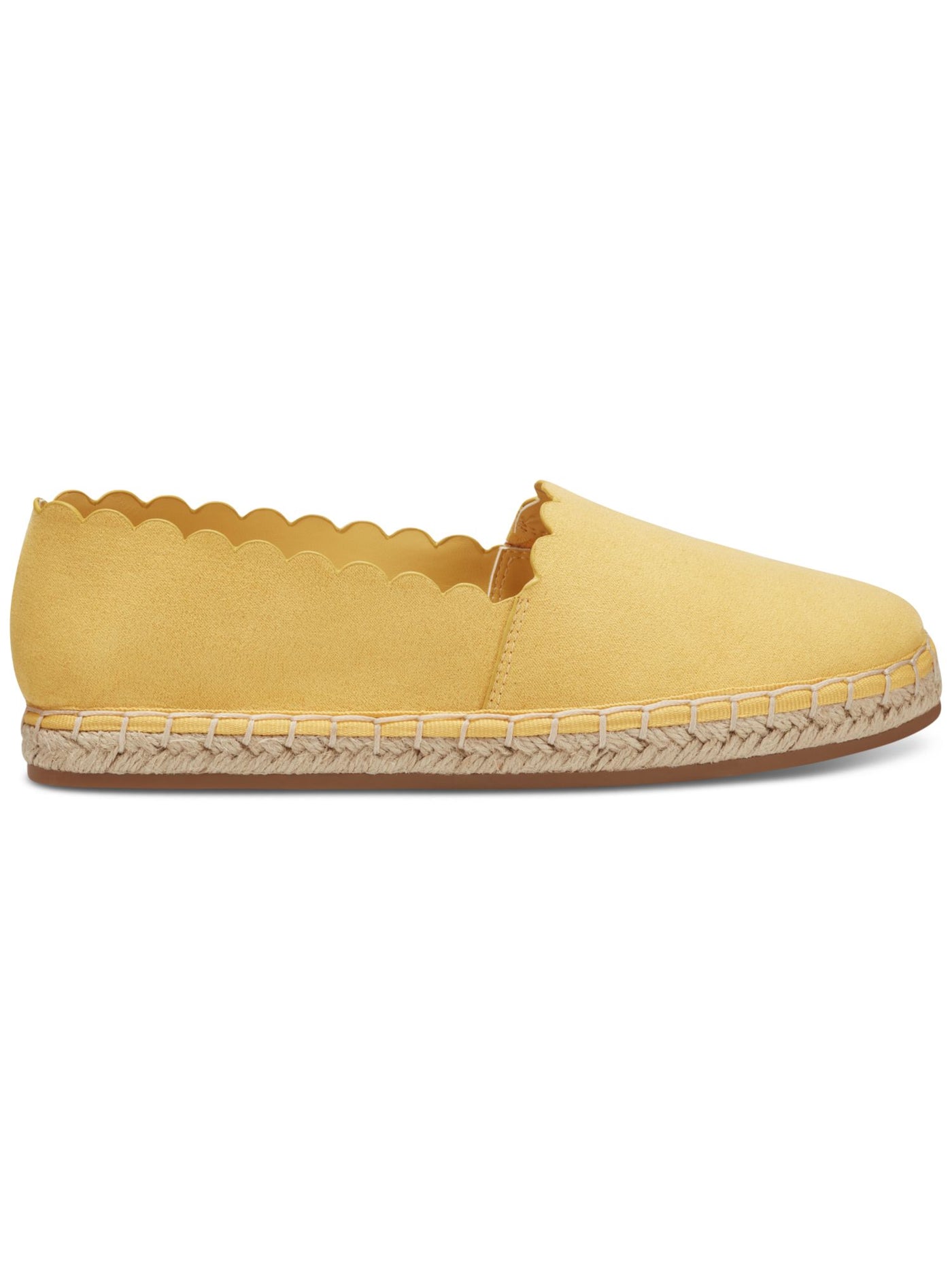 CHARTER CLUB Womens Yellow Padded Scalloped Goring Joliee Round Toe Slip On Espadrille Shoes 7 M