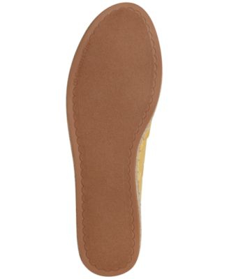 CHARTER CLUB Womens Yellow Padded Scalloped Goring Joliee Round Toe Slip On Espadrille Shoes M