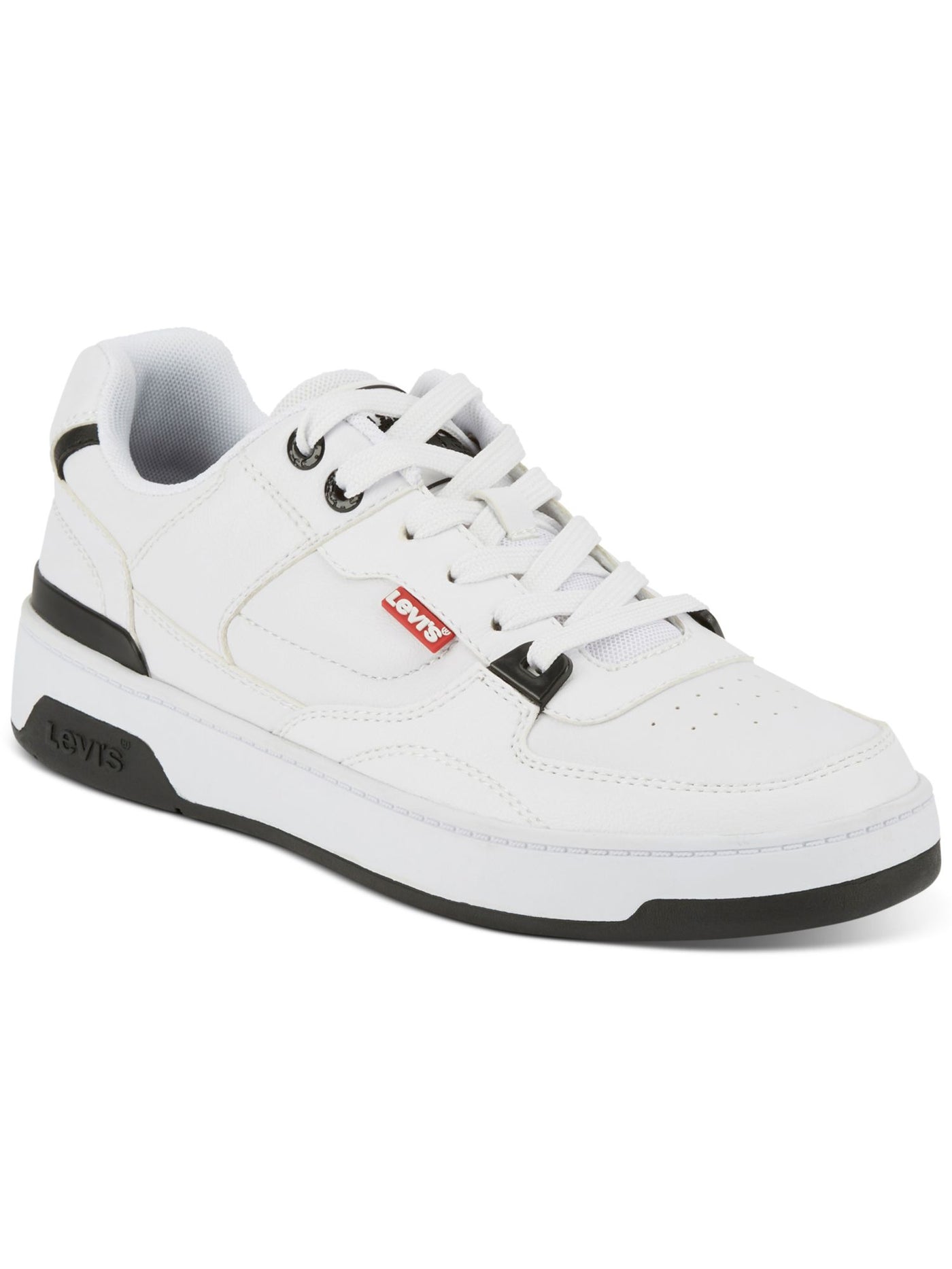 LEVI'S Mens White Mixed Media Cushioned 521 Mod Round Toe Lace-Up Sneakers Shoes 12