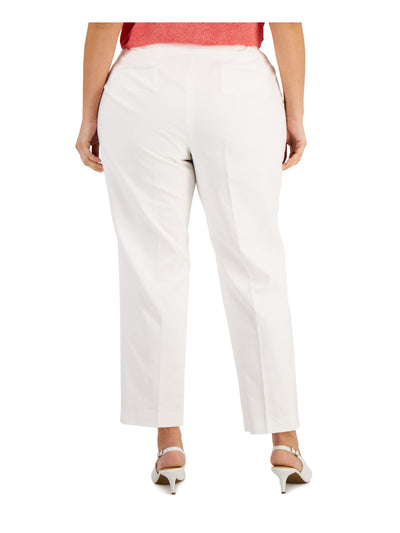 ANNE KLEIN Womens Zippered Hook And Bar Closure Wear To Work Straight leg Pants