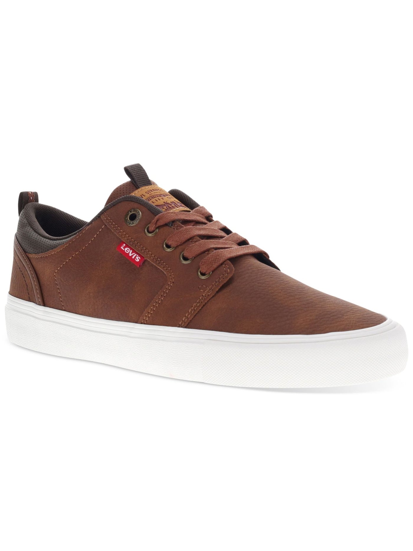 LEVI'S Mens Brown Pull-Tab At Heel And Tongue Removable Insole Cushioned Alpine Round Toe Lace-Up Sneakers Shoes 11