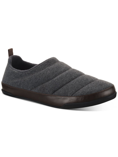 SUN STONE Mens Gray Quilted Comfort Goring Derek Round Toe Platform Slip On Slippers Shoes 11.5 M
