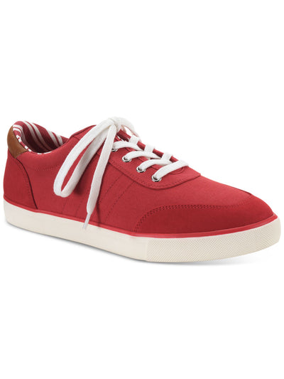 CLUBROOM Mens Red Lightweight Padded Cameron Round Toe Lace-Up Sneakers Shoes 10.5 M