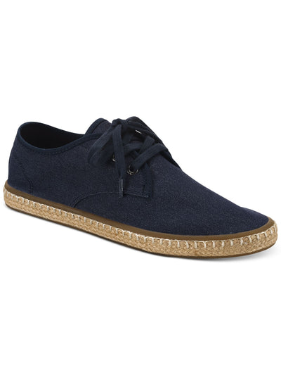 SUN STONE Mens Navy Comfort Zane Round Toe Platform Lace-Up Espadrille Shoes 7 M