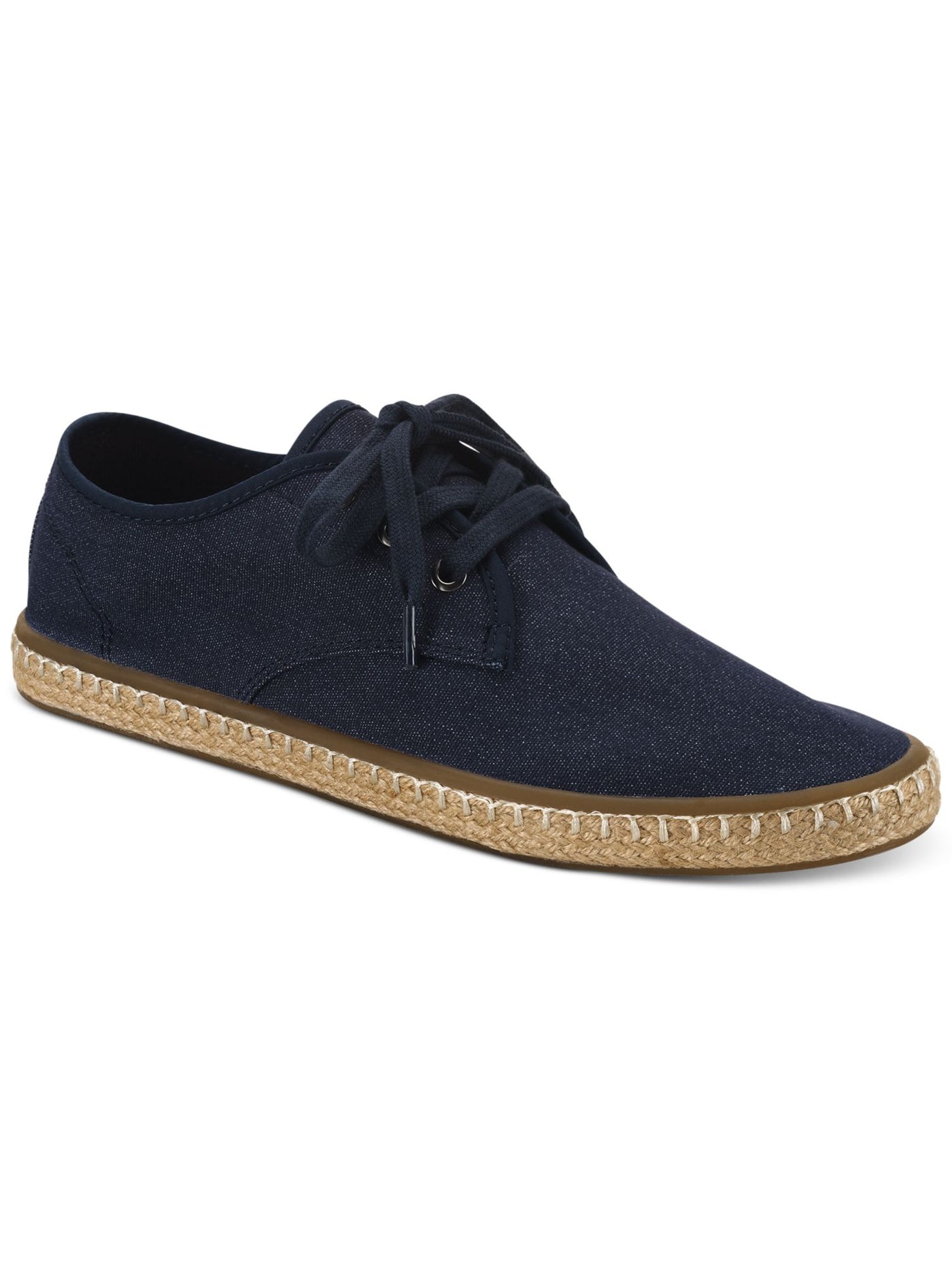 SUN STONE Mens Navy Comfort Zane Round Toe Platform Lace-Up Espadrille Shoes 10 M