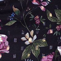 BETSY & ADAM Womens Black Zippered Ruffled Tie Back Floral Sleeveless Halter Full-Length Evening Fit + Flare Dress