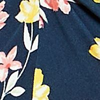 PLANET GOLD Womens Smocked Floral Sleeveless V Neck Short Fit + Flare Dress
