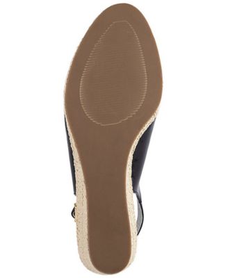 KAREN SCOTT Womens Beige Espadrille Chain Detailing At Vamp Adjustable Padded Dorthaa Round Toe Wedge Buckle Dress Slingback Sandal M