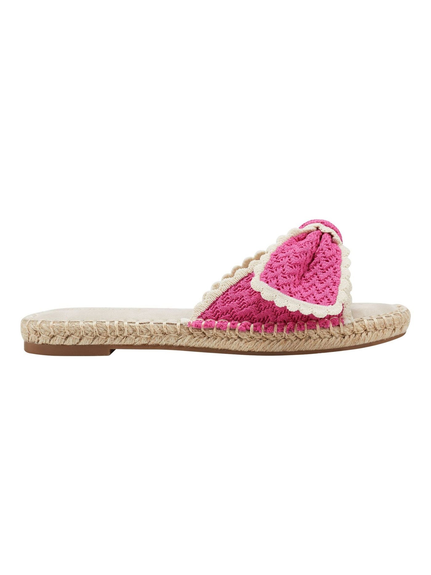 BANDOLINO Womens Pink Knit Bow Accent Padded Braylin Round Toe Slip On Espadrille Shoes 10 M