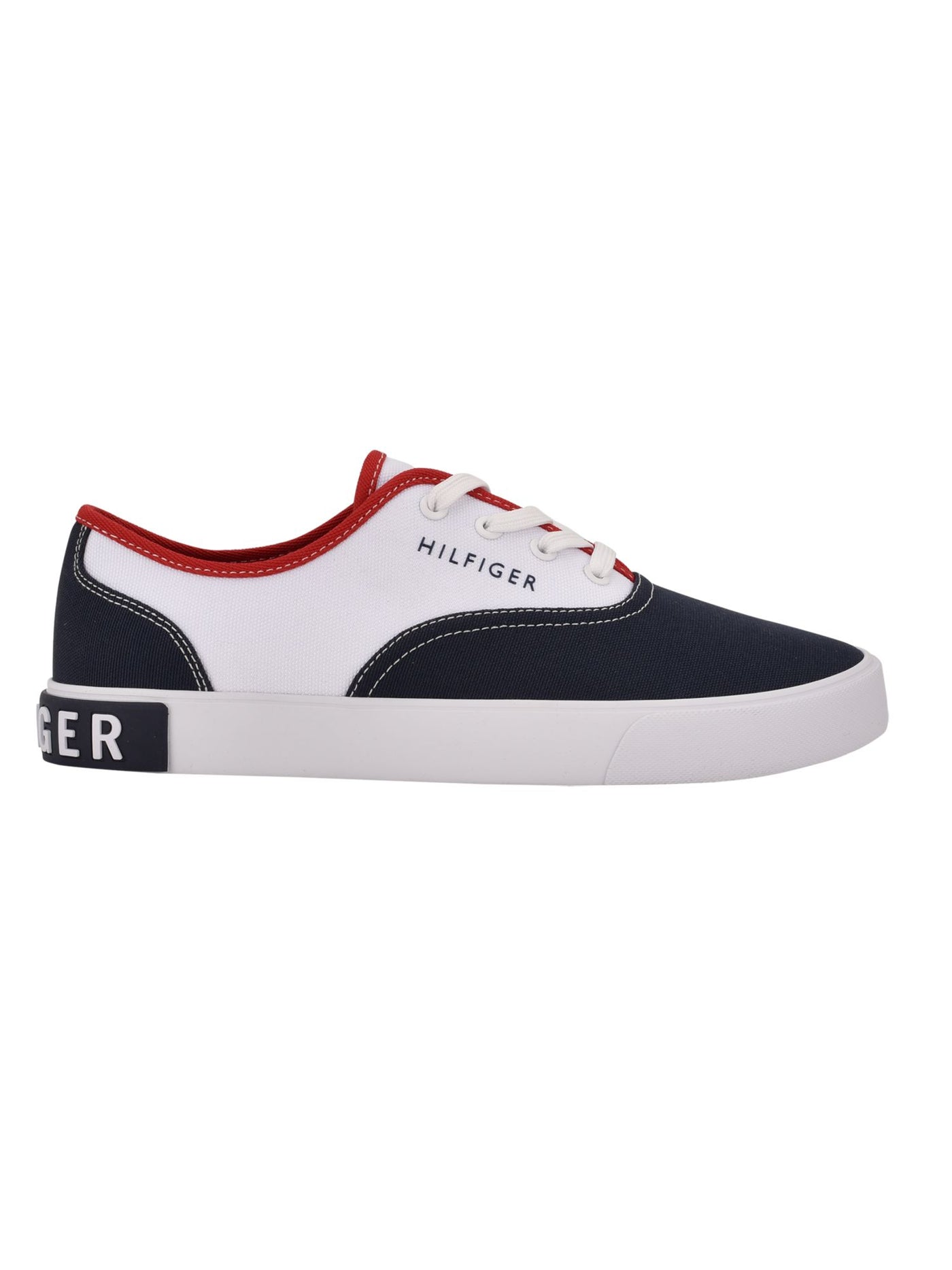 TOMMY HILFIGER Mens Navy Color Block Cushioned Comfort Ralem Round Toe Platform Lace-Up Sneakers Shoes 10.5 M