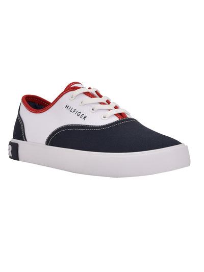 TOMMY HILFIGER Mens Navy Color Block Cushioned Comfort Ralem Round Toe Platform Lace-Up Sneakers Shoes 12