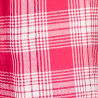 TOMMY HILFIGER Womens Pink Pocketed Drawstring Waist Plaid High Waist Shorts