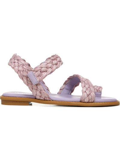 FRANCO SARTO Womens Lavender Purple Goring Toe Loop Braided Raffia Strappy Padded Graze 2 Open Toe Sandals Shoes 11 M