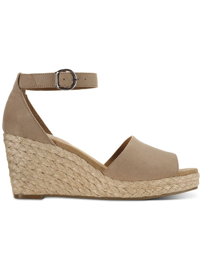 STYLE & COMPANY Womens Yellow Mc Beige 1" Platform Braided Jute Ankle Strap Padded Seleeney Round Toe Wedge Buckle Espadrille Shoes 6 M