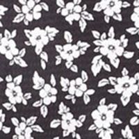 MICHAEL KORS Womens Black Pleated Unlined Round Hem Floral Long Sleeve V Neck Blouse