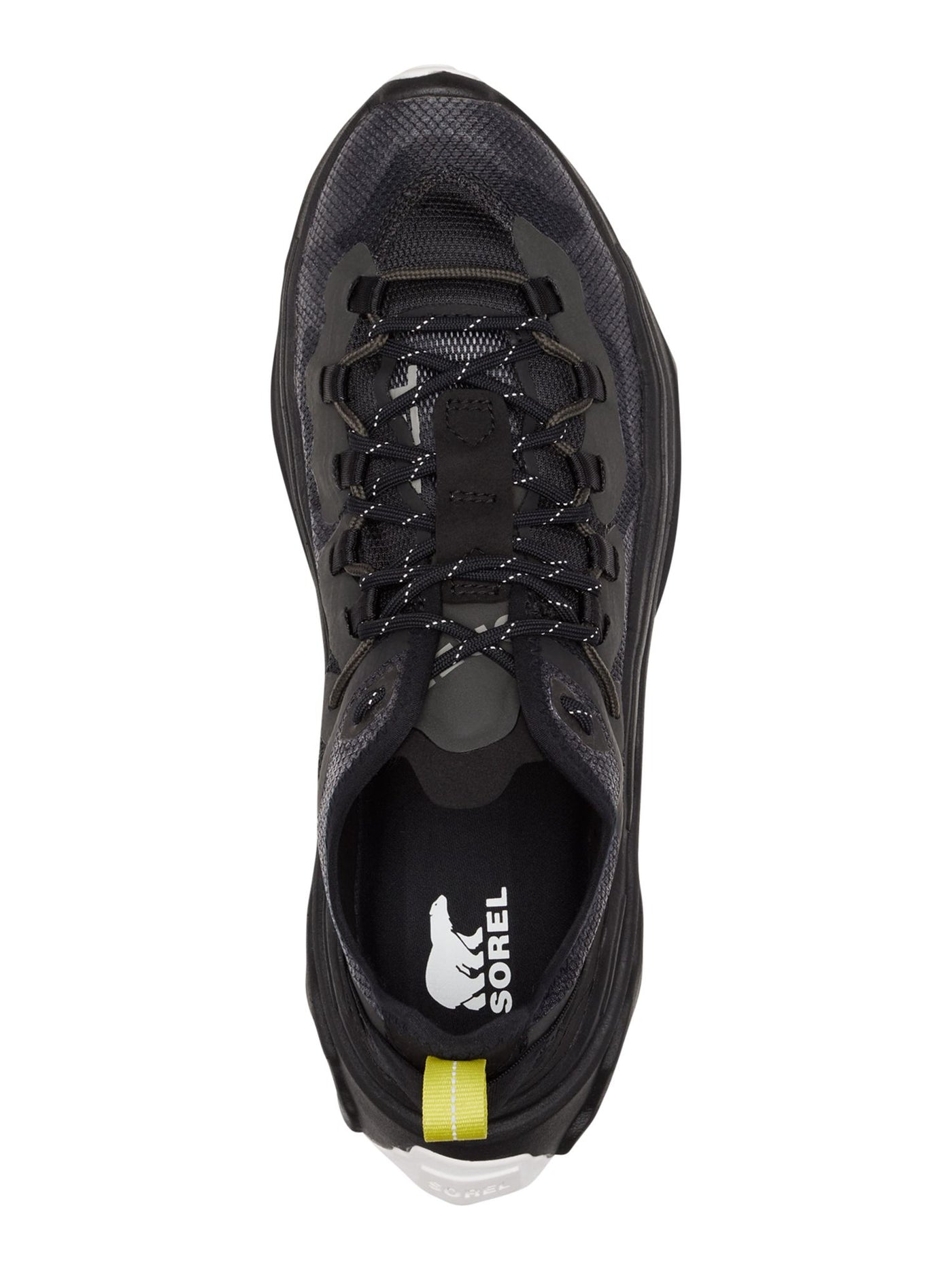 SOREL Mens Black Mixed Media Contrast Heel Pull-Tab Padded Removable Insole Kinetic Breakthru Tech Round Toe Lace-Up Sneakers Shoes 10.5