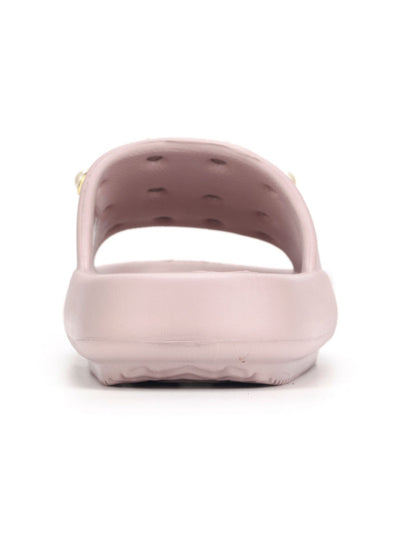 KENNETH COLE Womens Pink Embellished Lightweight Mello Round Toe Platform Slip On Slide Sandals Shoes 6 M