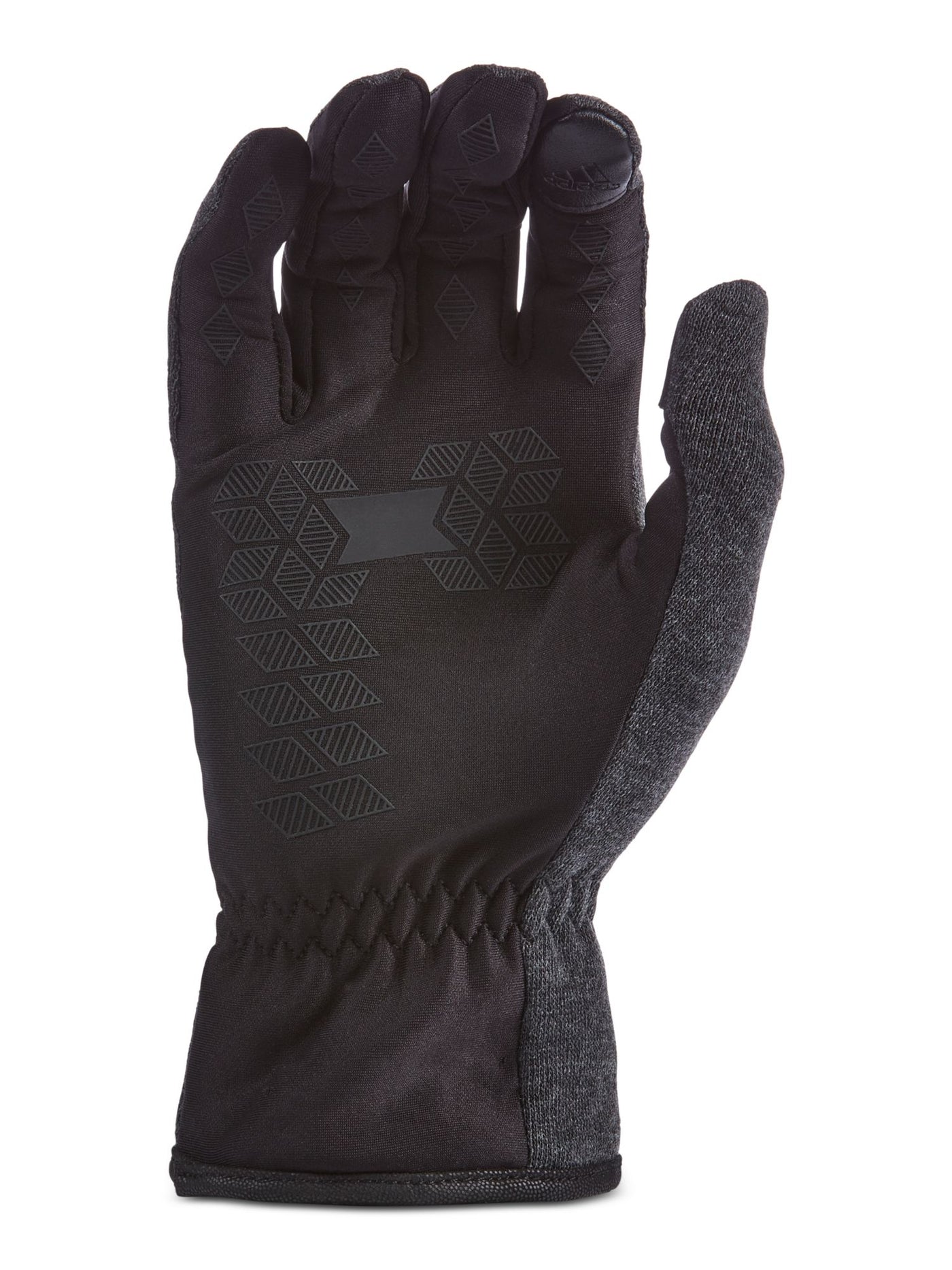 ADIDAS Mens Heather Gray Gray Slip On Logo Non-Slip Touchscreen Compatible Edge 2.0 Gloves S\M