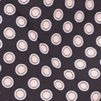 MICHAEL KORS Womens Black Zippered Pocketed Padlock Detail Round Hem Polka Dot Roll-tab Sleeve Point Collar Top
