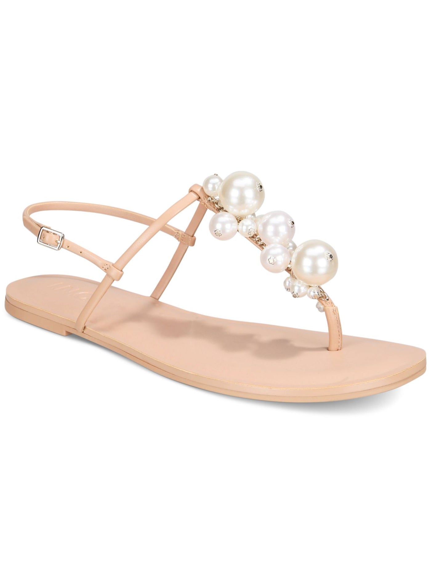 Schutz Shonna White Embellished T Strap Leather Flat Flip Flop Casual  Sandals (Brown, 8) - Walmart.com