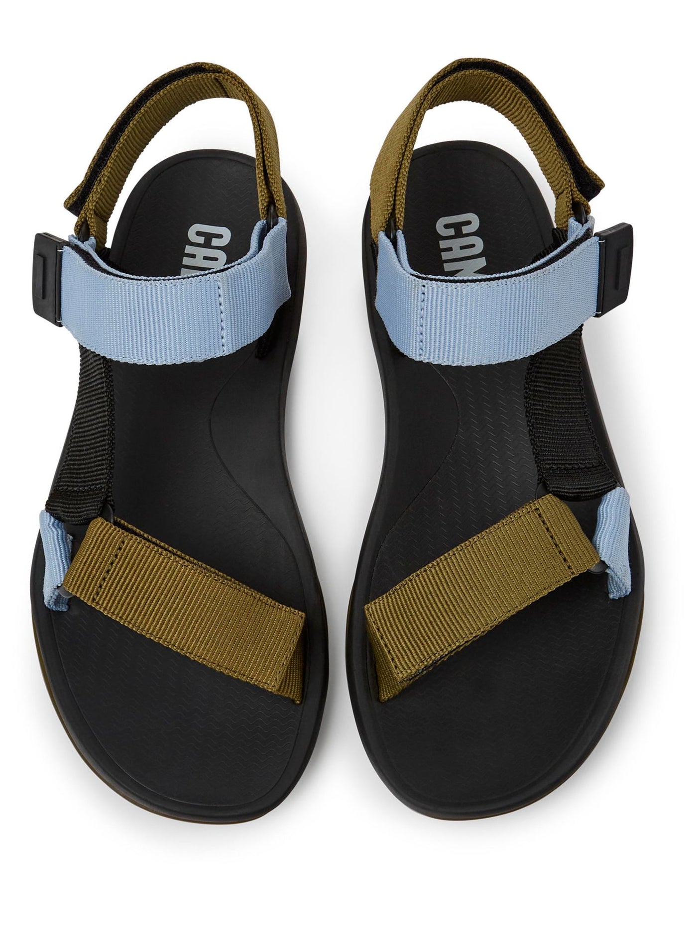 CAMPER Mens Green Color Block T-Strap Comfort Match Open Toe Sandals Shoes 45