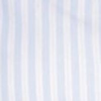 MICHAEL KORS Womens Light Blue Belted Curved Hem Button Front Striped Cuffed Sleeve Round Neck Short Shirt Dress XS