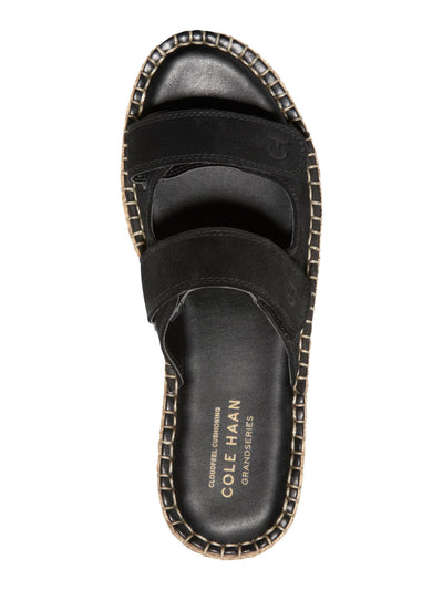 COLE HAAN GRANDSERIES Womens Black Adjustable Cushioned Cloudfeel Round Toe Platform Slip On Espadrille Shoes 8 B
