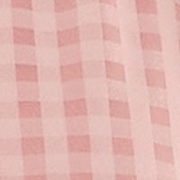 SPEECHLESS Womens Pink Ruched Zippered Back Tie Tiered Skirt Lined Gingham Short Sleeve V Neck Short Party Fit + Flare Dress