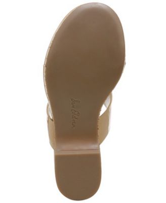 SAM EDELMAN NEW YORK Womens Beige Embellished Yardlie Round Toe Wedge Slip On Sandals Shoes M