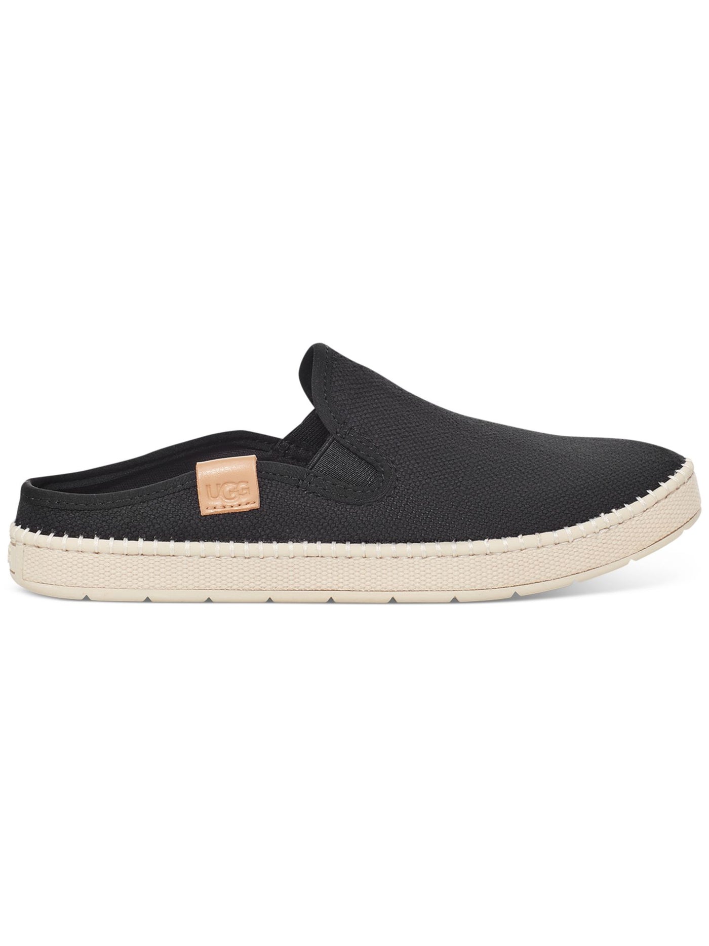 UGG Womens Black Goring Removable Insole Cushioned Delu Round Toe Platform Slip On Mules 5.5