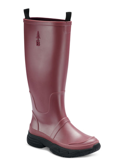 BASS OUTDOOR Womens Burgundy Waterproof Cushioned Removable Insole Field Round Toe Rain Boots 11 M