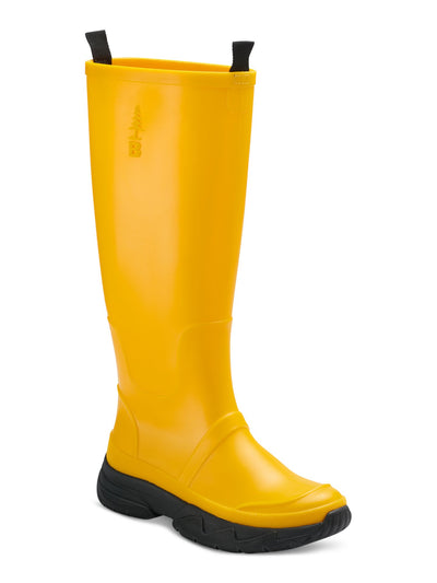 BASS OUTDOOR Womens Gold Waterproof Cushioned Removable Insole Field Round Toe Rain Boots 5 M