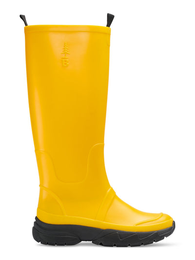 BASS OUTDOOR Womens Yellow Waterproof Cushioned Removable Insole Field Round Toe Rain Boots 8 M