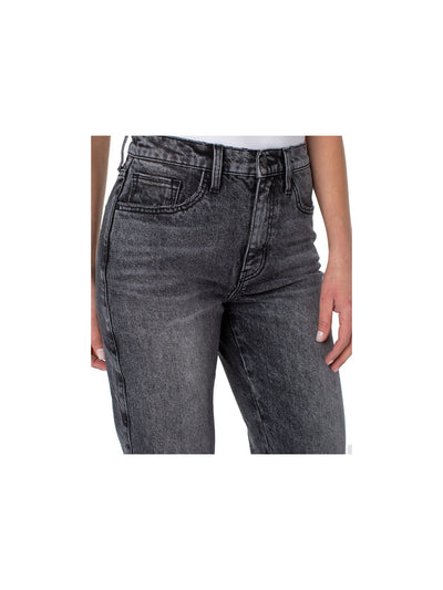EARNEST SEWN NEW YORK Womens Black Zippered Pocketed Straight Leg Ankle Crop High Waist Jeans 29