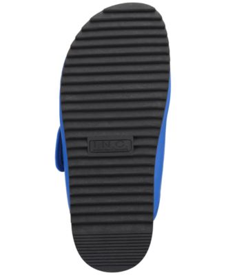 INC Mens Blue Treaded Open Toe Platform Slide Sandals Shoes M