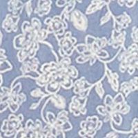 BCX Womens Blue Smocked Twist Front Floral Short Sleeve V Neck Short Fit + Flare Dress